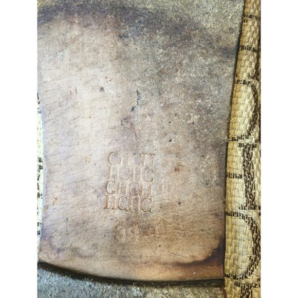 Carolina Herrera Women Cloth Ballet Flats Logo Print Comfort Round Toe Size 39 - Picture 7 of 8